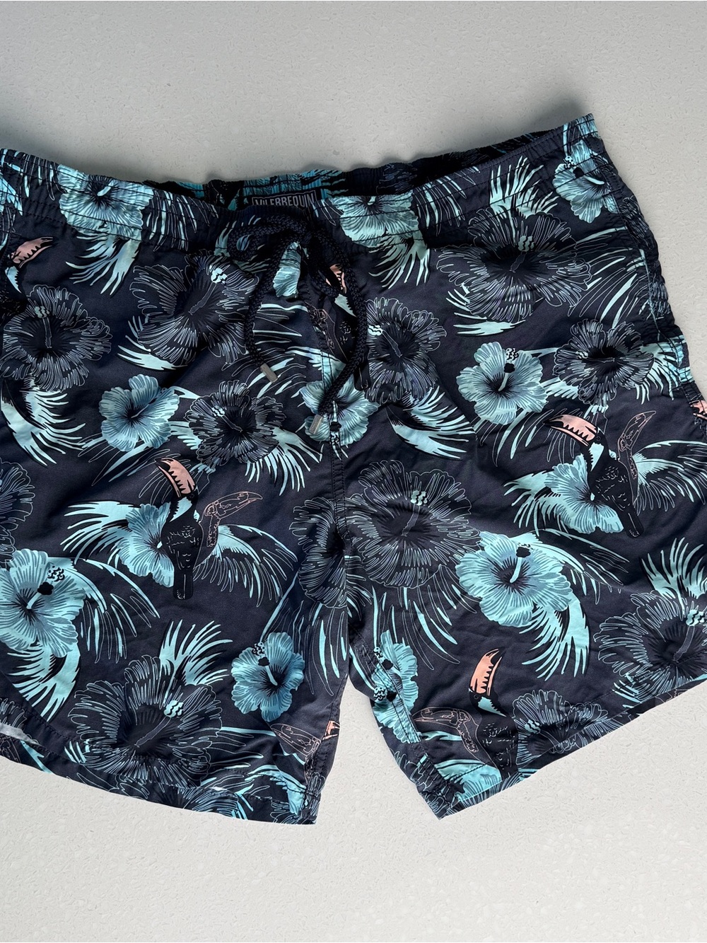 Vilebrequin Men’s Toucan Hibiscus Tropical Swim Trunks XXL